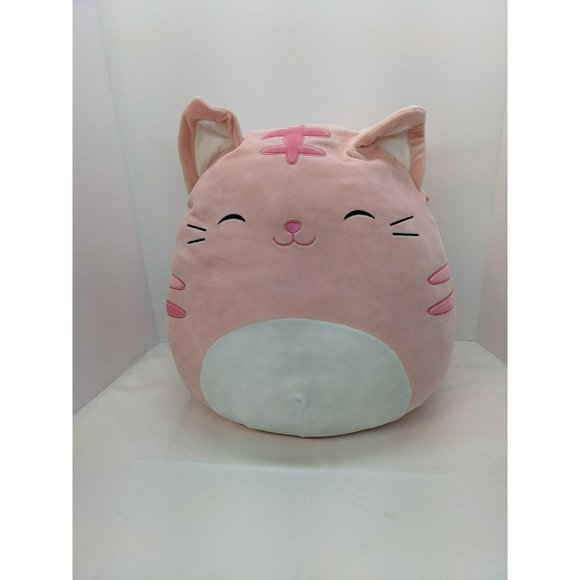 Kellytoy Other - Kellytoy LARGE JUMBO 16" Plush SQUISHMALLOW Pillow Paulita Tabby Pink Cat
